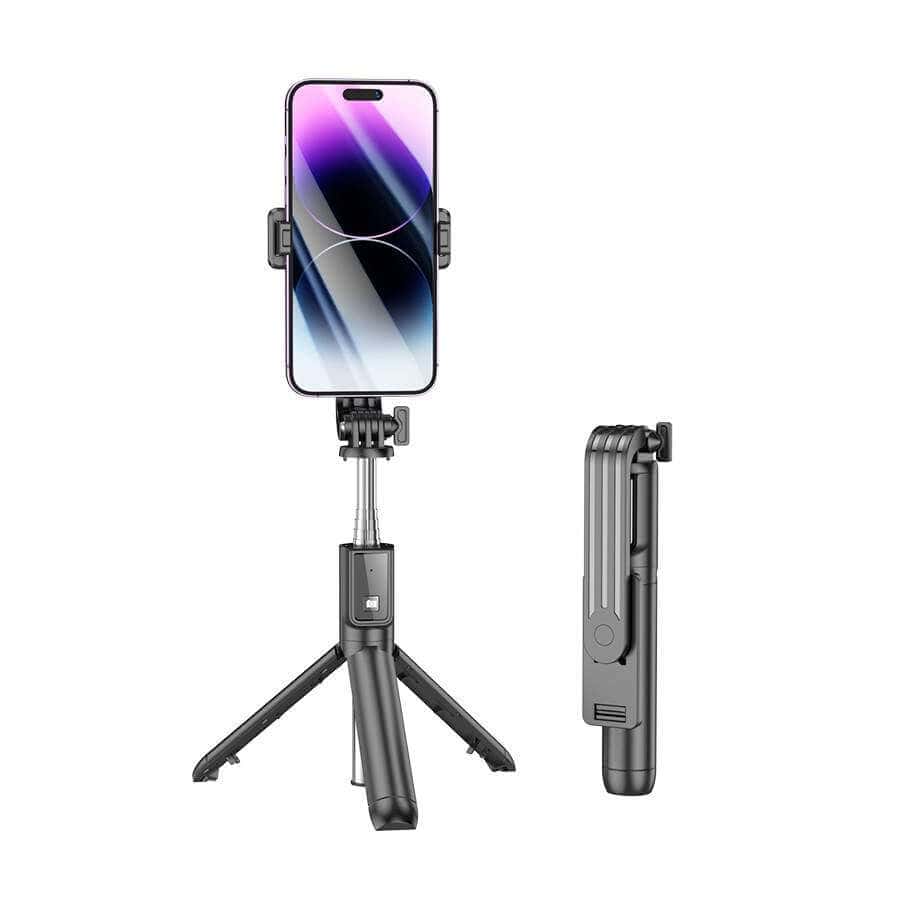 BOROFONE BY11 Bluetooth Remote Control Selfie Stick With Tripod Desktop Stand Self-Timer Portable Stretchable Holder Anti-Shake Stabilizer BOROFONE BY11 Bluetooth Remote Control Selfie Stick With Tripod Desktop Stand Self-Timer Portable Stretchable Holder Anti-Shake Stabilizer